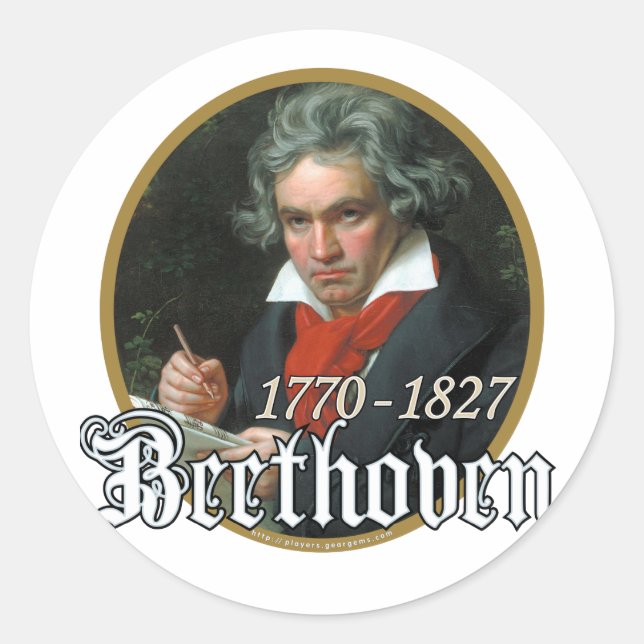 Adesivo Redondo Beethoven (Frente)