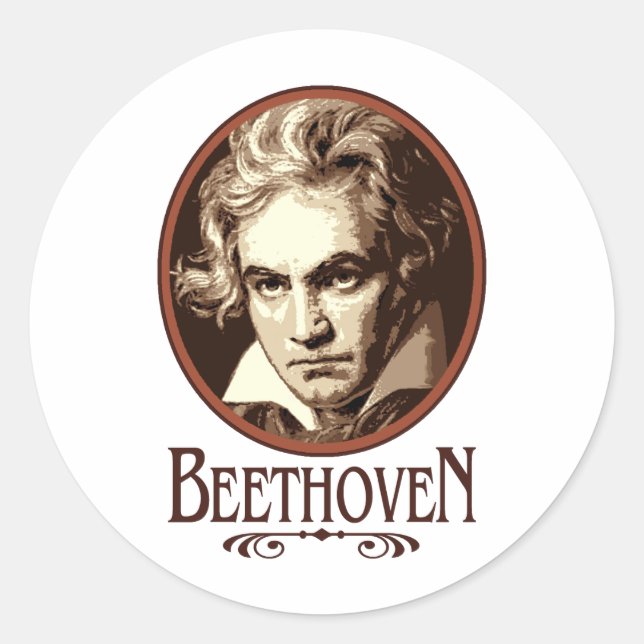 Adesivo Redondo Beethoven (Frente)