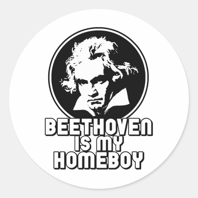 Adesivo Redondo Beethoven (Frente)