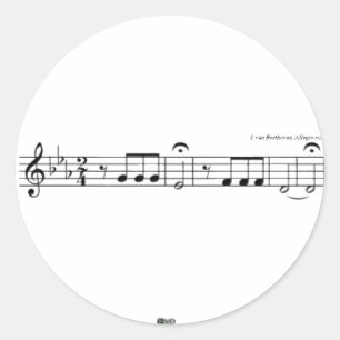 Adesivo Redondo Beethoven Symphony No. 5 Stickers