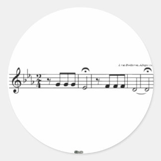 Adesivo Redondo Beethoven Symphony No. 5 Stickers