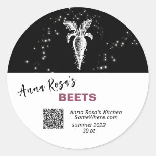 ADESIVO REDONDO * BEETS AP30 QR DESHIDRATADOS. CONGELAMENTO DE CAN