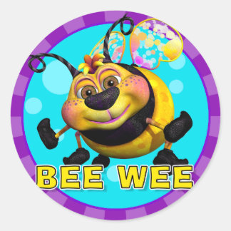 Adesivo Redondo BeeWee Stickers Divertidos