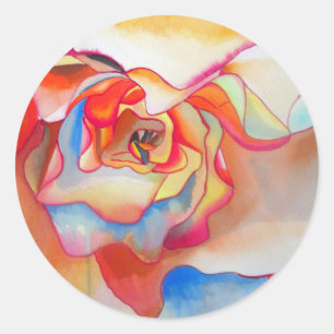 Adesivo Redondo bege d'água arte de casamento