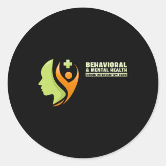 Adesivo Redondo Behavioral And Mental Health Crisis Intervention T