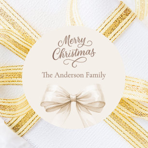 Adesivo Redondo Beige arco mocha natal