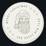 Adesivo Redondo Beige Light Green Vintage Merry Christmas STICKER<br><div class="desc">Capturar a nostalgia da estação com o nosso Beige Light Green Vintage. Radiando um charme clássico, este adesivo incorpora a essência do Natal dos anos passados com o seu sutil bege e claro verde e a mensagem "Feliz Natal" do eterno. Perfeito para adorar presentes, cartas ou decorações, este adesivo adiciona...</div>