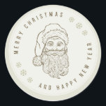 Adesivo Redondo Beige Light Green Vintage Merry Christmas STICKER<br><div class="desc">Capturar a nostalgia da estação com o nosso Beige Light Green Vintage. Radiando um charme clássico, este adesivo incorpora a essência do Natal dos anos passados com o seu sutil bege e claro verde e a mensagem "Feliz Natal" do eterno. Perfeito para adorar presentes, cartas ou decorações, este adesivo adiciona...</div>