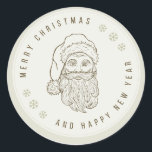 Adesivo Redondo Beige Light Green Vintage Merry Christmas STICKER<br><div class="desc">Capturar a nostalgia da estação com o nosso Beige Light Green Vintage. Radiando um charme clássico, este adesivo incorpora a essência do Natal dos anos passados com o seu sutil bege e claro verde e a mensagem "Feliz Natal" do eterno. Perfeito para adorar presentes, cartas ou decorações, este adesivo adiciona...</div>