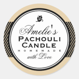 ADESIVO REDONDO BEIGE | PEDAÇO PERSONALIZADO DE SOAP E CANDLE