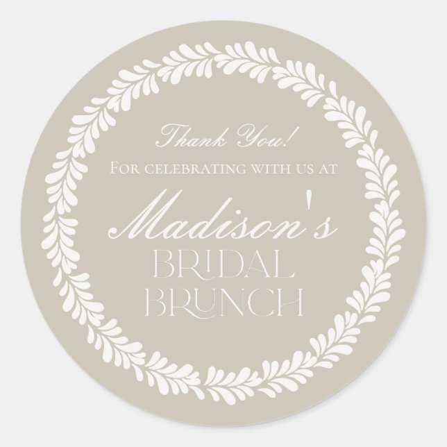 Adesivo Redondo Beige Talavera Azulejo Espanhol Fiesta Bridal Brun (Frente)