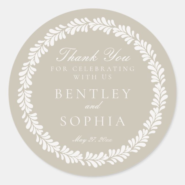 Adesivo Redondo Beige Talavera Azulejo Espanhol Fiesta Weding Favo (Frente)