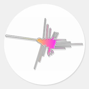 Adesivo Redondo Beija-Flor