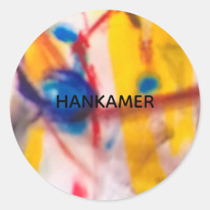 Adesivo Redondo Beija-flor Abstrato Jeff Hankamer Artjunkhaus Arte