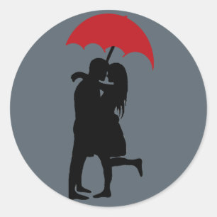 Adesivo Redondo Beijar na Chuva
