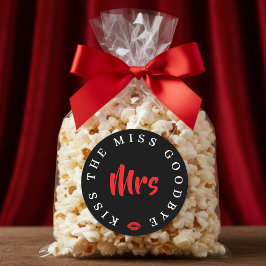 Adesivo Redondo Beije a Senhorita Despedida Festa de Solteira