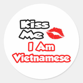 Adesivo Redondo Beije-Me... Eu Sou Vietnamita