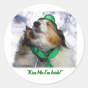 Adesivo Redondo Beije-me, sou irlandês!
