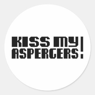Adesivo Redondo Beije meus Aspergers! (Mês de Advertência do Autis