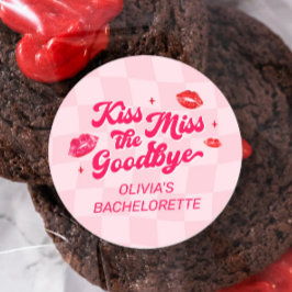 Adesivo Redondo Beijo da despedida da noiva Presente da festa de d