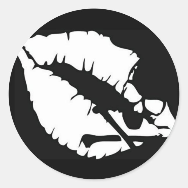 Adesivo Redondo Beijo da Morte (Frente)