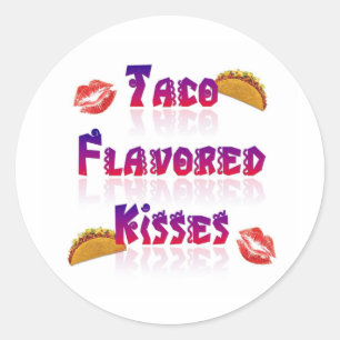 Adesivo Redondo Beijos Flavored Taco
