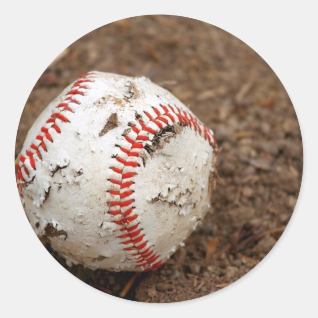 Adesivo Redondo beisebol antigo (Frente)