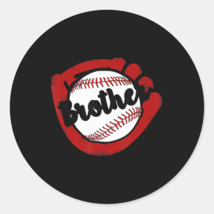 Adesivo Redondo Beisebol Brother para a Mãe do Sofball