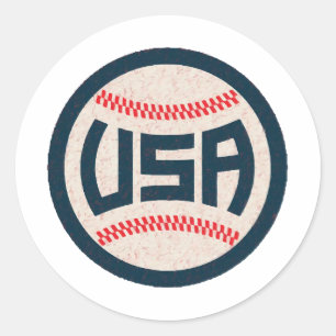 Adesivo Redondo Beisebol da Equipe EUA