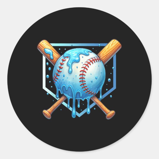 Adesivo Redondo Beisebol Drivers Sorvete Drivers Jovens Bebês Base (Frente)