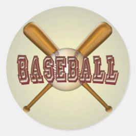 Adesivo Redondo Beisebol e Beisebol Cruzado