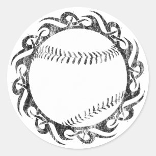 Adesivo Redondo beisebol. tribal.