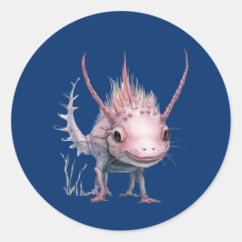 Adesivo Redondo Bela Arte Axolotl