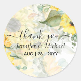 Adesivo Redondo Bela Bela Bela FLORES GREENERY Casamento