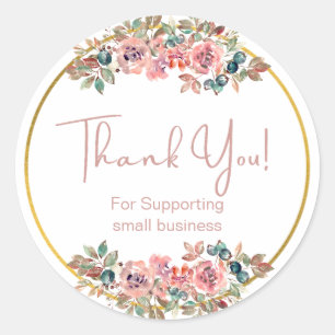 Adesivo Redondo Bela empresa Floral