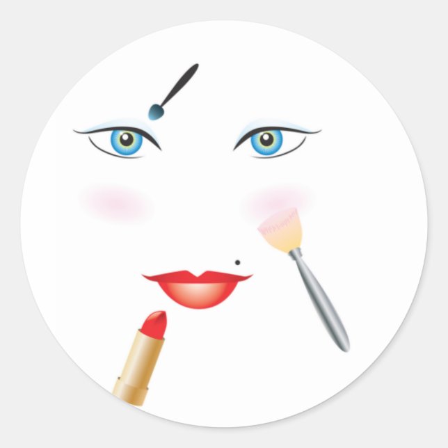 Adesivo Redondo Bela nº 3 Stickers (Frente)