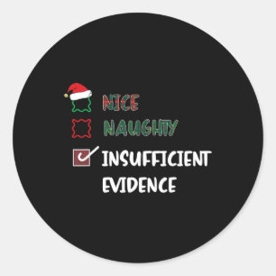 Adesivo Redondo Bela prova imprópria de Papais noeis de Natal