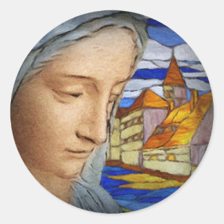 Adesivo Redondo Bela Senhora, Chamada Marie