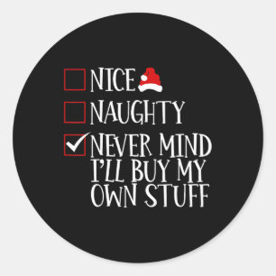 Adesivo Redondo Bela travessura, não se importa de Comprar minhas 