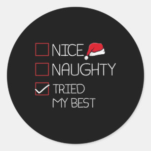 Adesivo Redondo Bela Vadia Testemunhou Meu Melhor Pajama De Natal