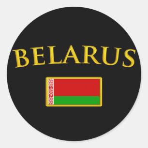 Adesivo Redondo Belarus dourado