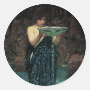 Adesivo Redondo Belas artes do Victorian, Circe Invidiosa pelo