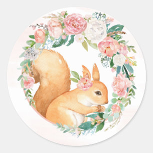 Adesivo Redondo Belas Florestas - Pequeno Esquilo