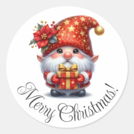 Adesivo Redondo Belas vinhetas de Natal alegres