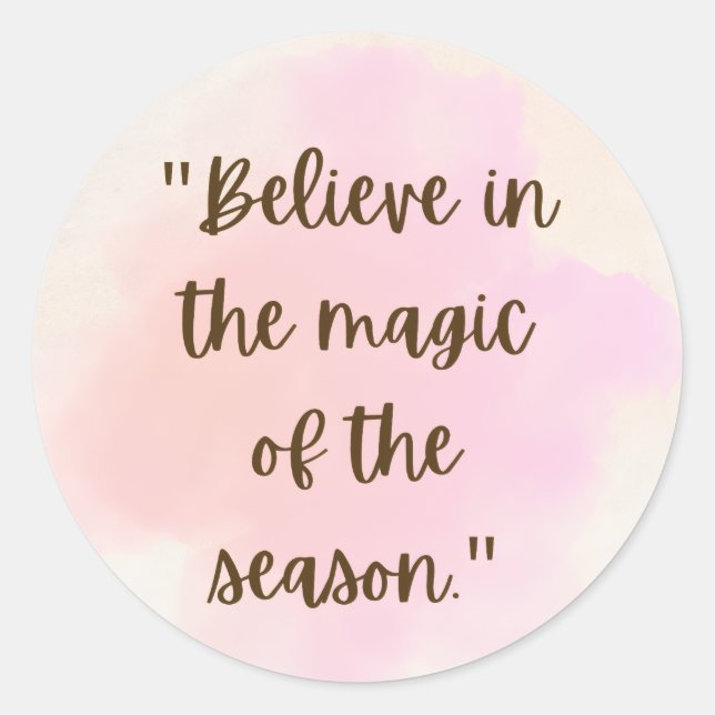 Adesivo Redondo Beleive in the magic of season Stickers (Frente)
