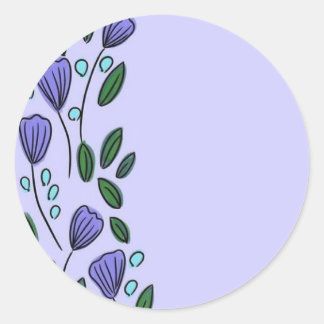 Adesivo Redondo "Beleza Brilhante: Coleção Floral Sticker"