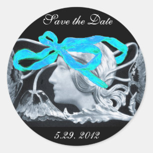 ADESIVO REDONDO BELEZA DA MULHER ELEGANTE JUDAEL/LADY,ARCO AZUL,FL