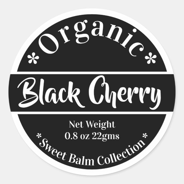 Adesivo Redondo Beleza Orgânica Moderna e Negra (Frente)