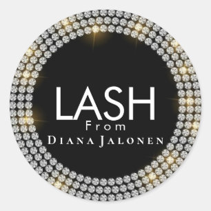 Adesivo Redondo Beleza Salon Lash Metal Silver Rosa Lash