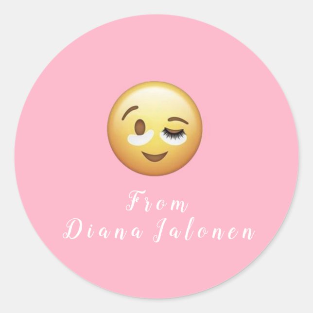 Adesivo Redondo Beleza Salon Lash Metal Silver Rosa Lash (Frente)